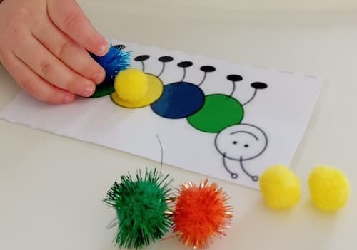 Color Matching for Toddlers Fun Learning Activities with a Caterpillar Craft