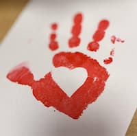 Easy Heart Handprint Craft for Toddlers