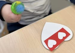 Sponge Stamp Heart Art for Toddlers