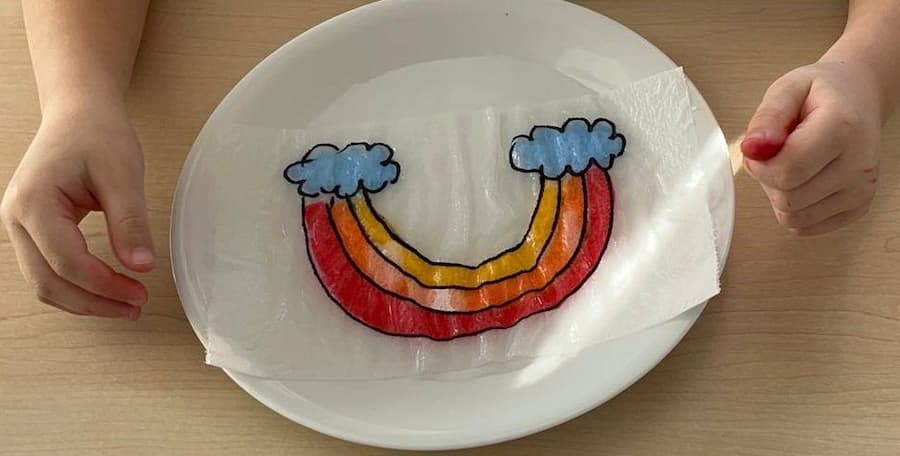 Easy Rainbow Science Experiment for Kids