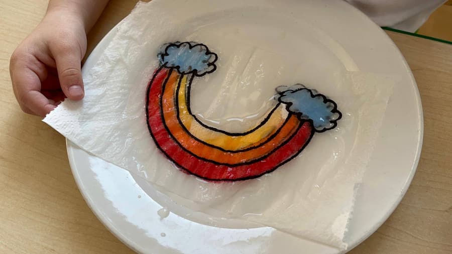 Easy Rainbow Science Experiment for Kids