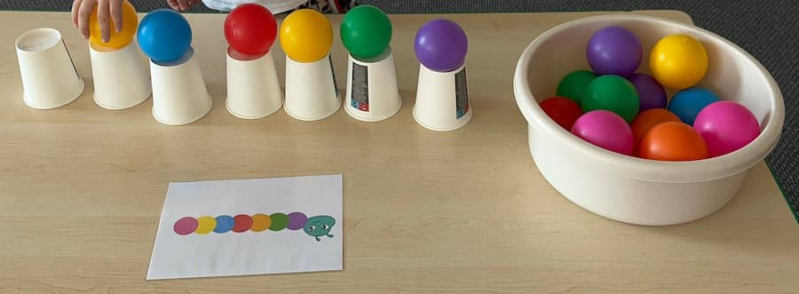 Pattern Activities for Kindergarten: Easy Caterpillar Color Matching Game
