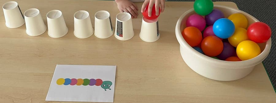 Pattern Activities for Kindergarten: Easy Caterpillar Color Matching Game