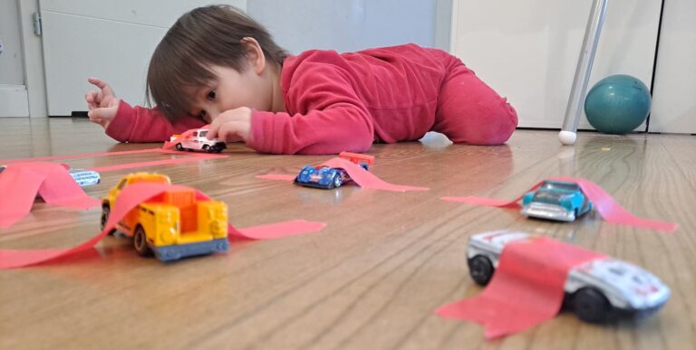Simple Car Activities for Toddlers with Tape (Fun Rescue Game)