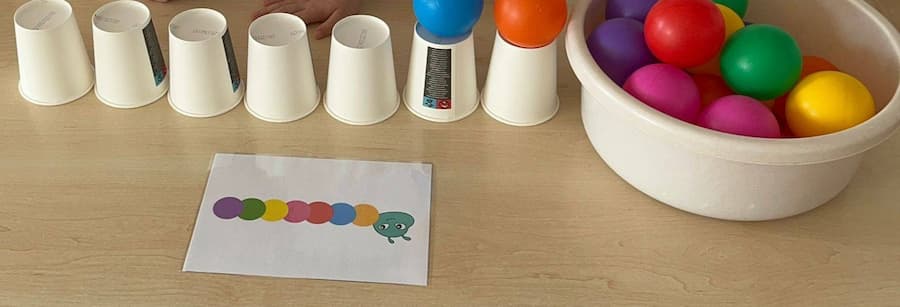 Pattern Activities for Kindergarten: Easy Caterpillar Color Matching Game
