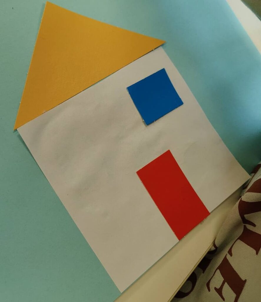 Easy Shape House Craft for Toddlers (Simple Cut and Paste Shape Activity)
