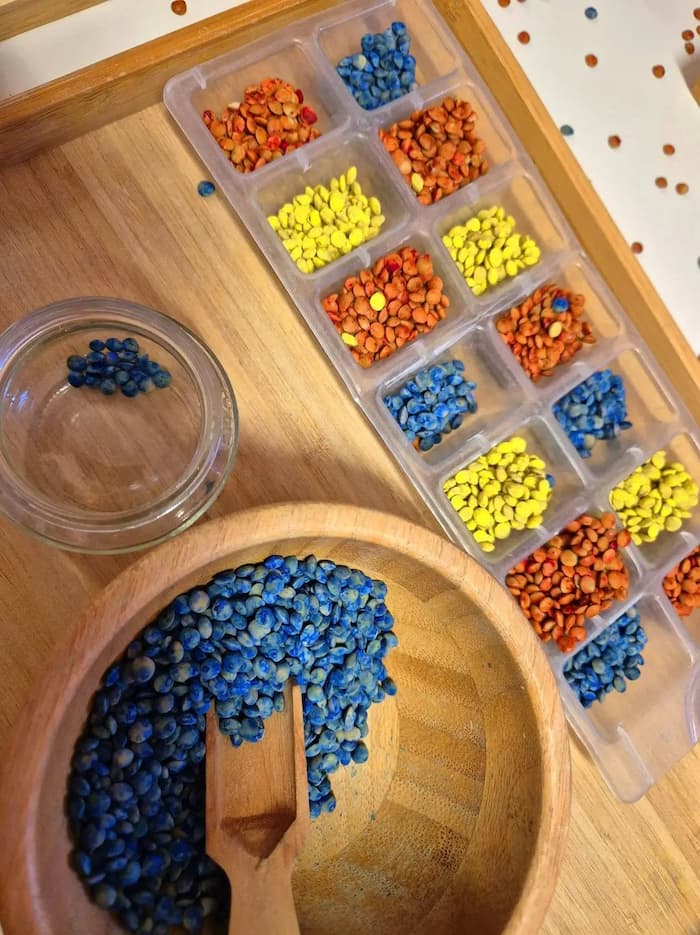 Easy Color Sorting Sensory Activity for Toddlers