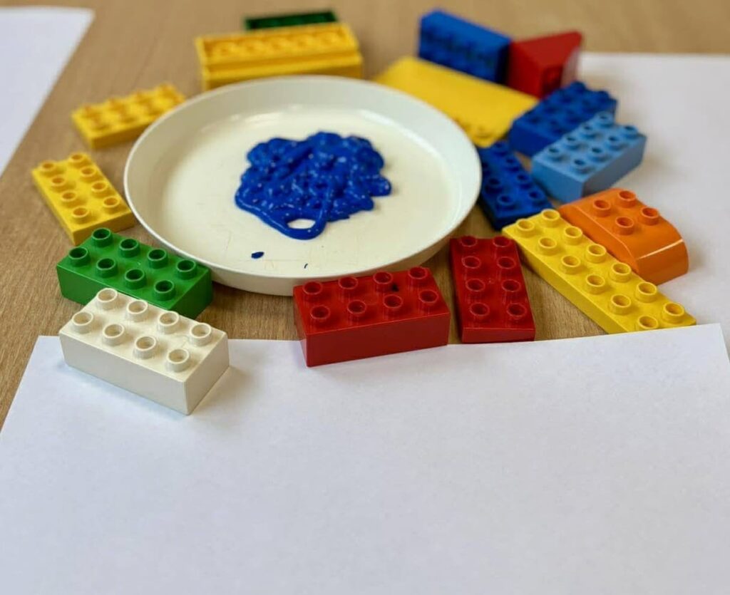 LEGO Activities For Kids: Easy Block Painting Activity for Toddlers