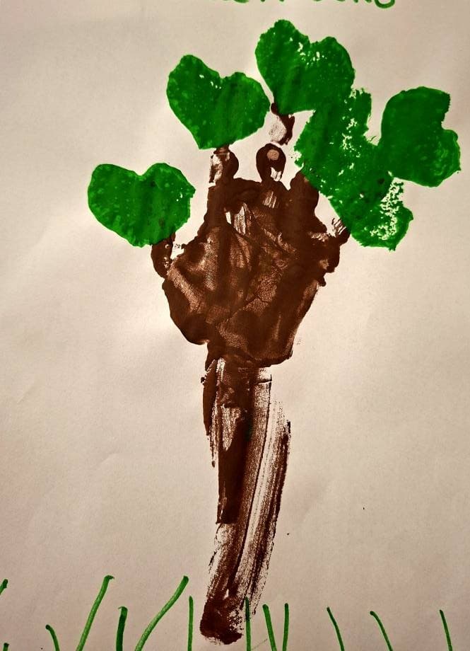 handprint tree craft for kids