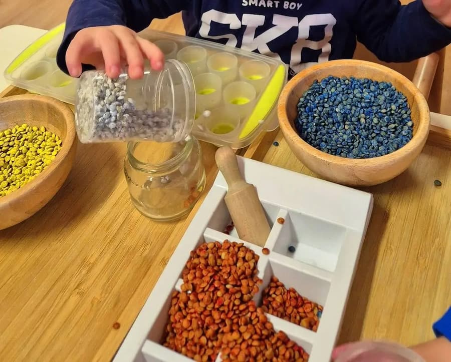 Easy Color Sorting Sensory Activity for Toddlers
