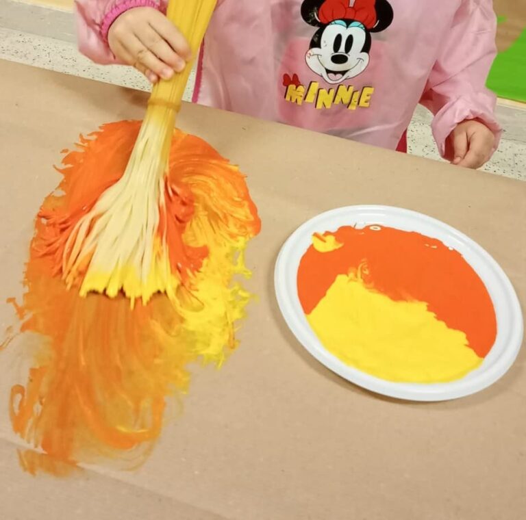 Spaghetti Painting Preschool Activity (Easy Process Art for Toddlers)