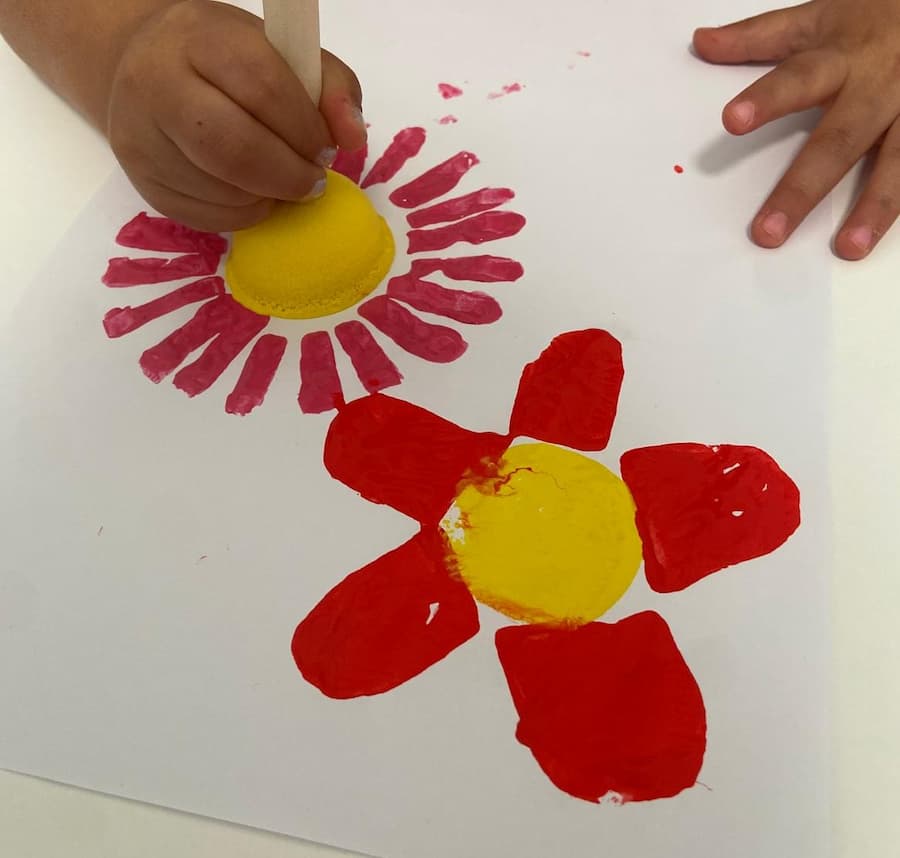 Toilet Paper Roll Painting Flowers: Easy Spring Art Activity for Toddlers
