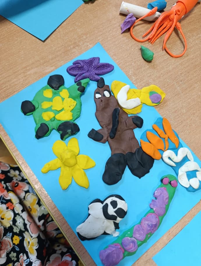 Ocean Playdough Animals Activity for Toddlers