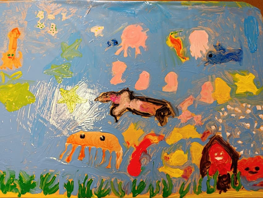 Ocean Painting Activity for Toddlers