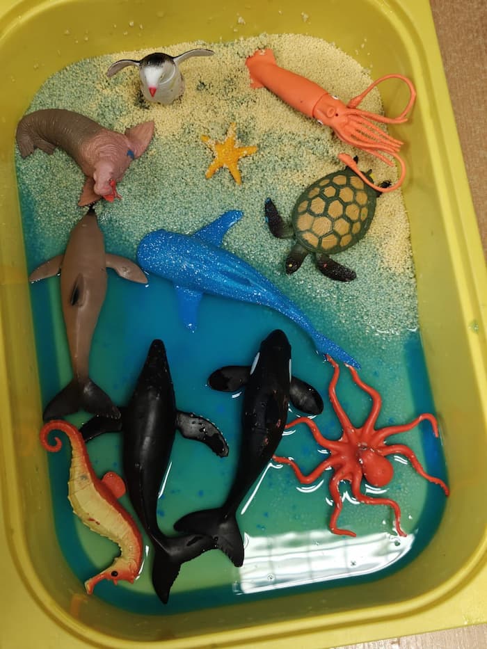 Ocean Sensory Bin for Toddlers