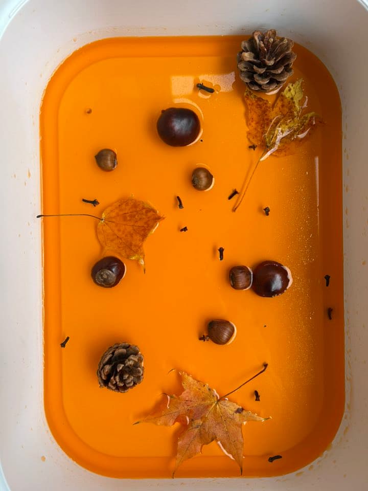 Fall Sensory Bin Toddlers Will Love (Easy Jell-O Activity)
