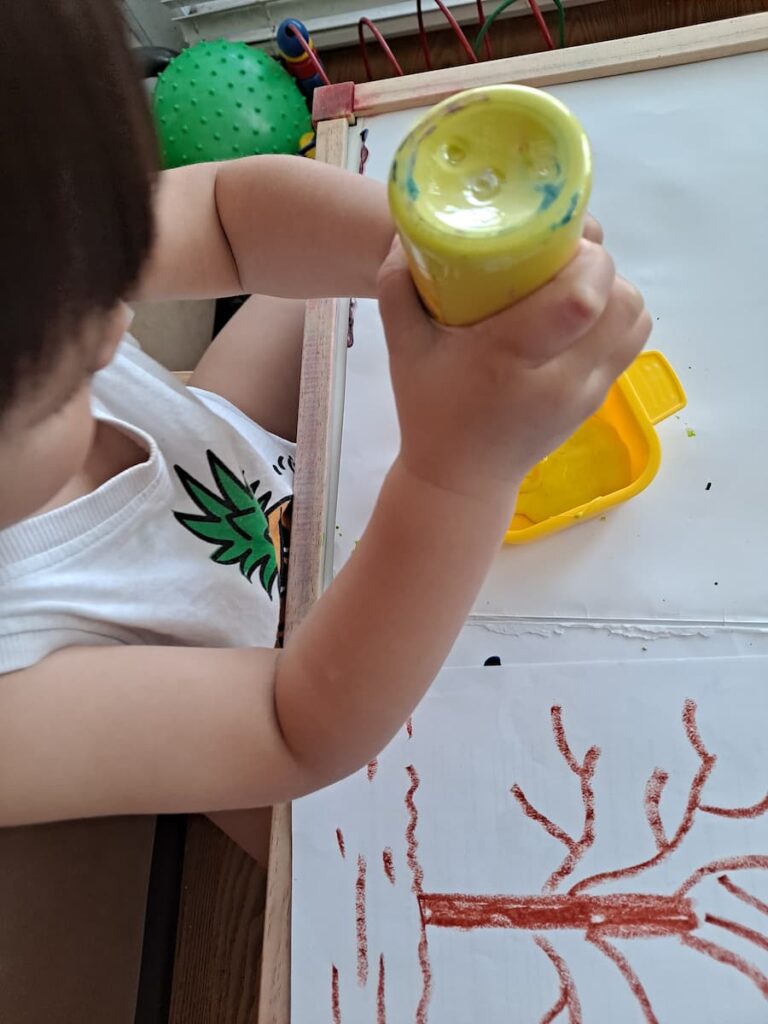 Summer Tree Painting with Broccoli (Easy Nature Art for Toddlers)