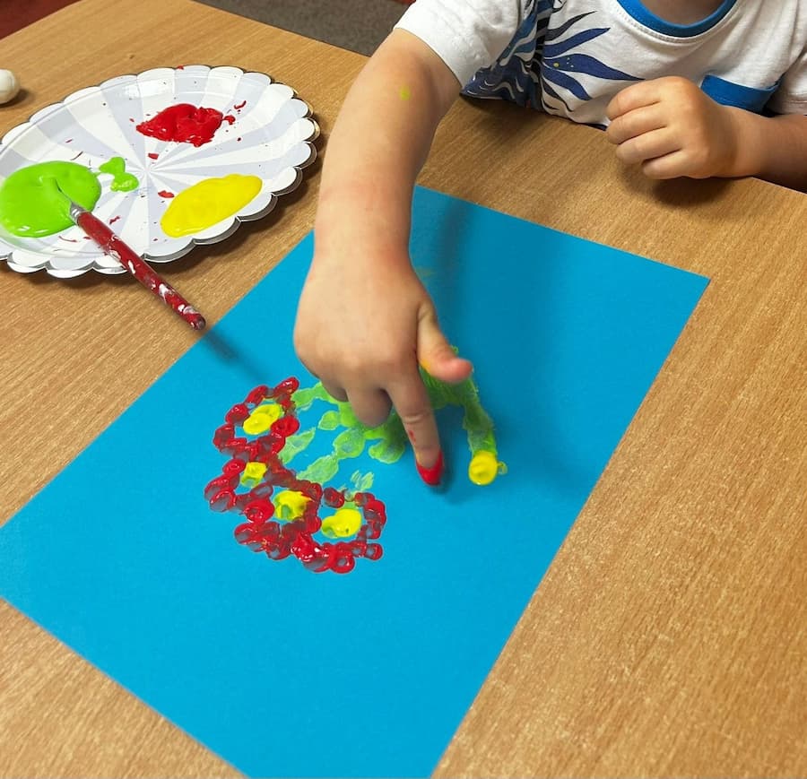 Fingerprint Flower Painting