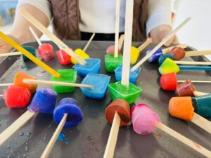 Frozen Paint Cubes