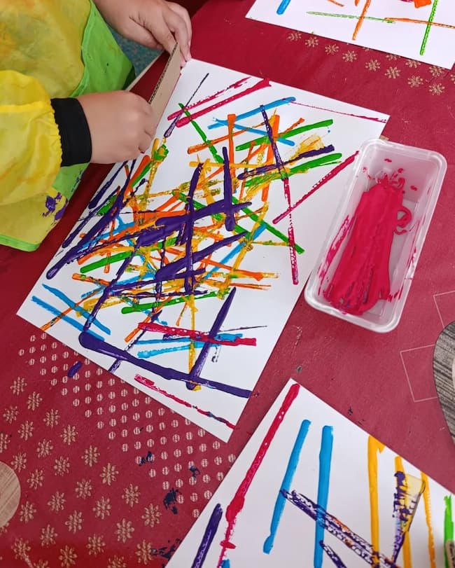 Cardboard Edge Painting
