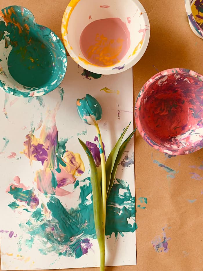 Flower Painting with Real Flowers